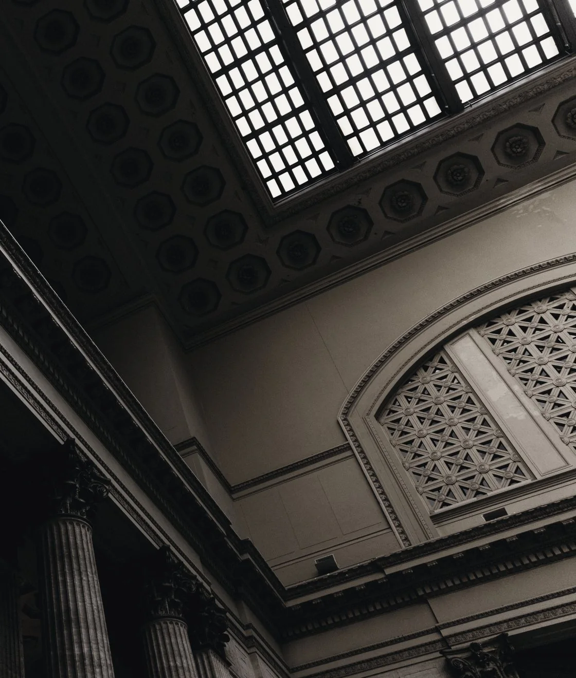 Federal courthouse colonnade, lower Manhattan